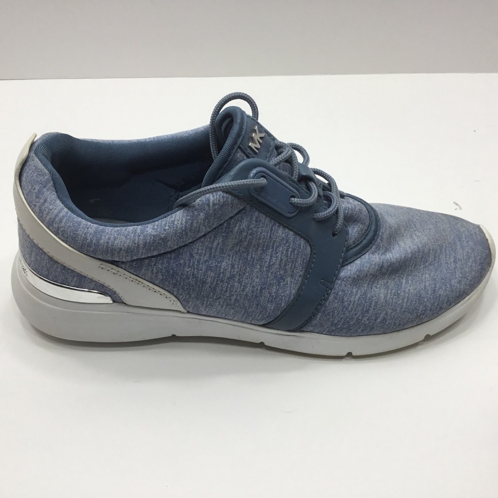 Michael Kors Blue Sneakers for Women, Leather Accents, Silver Logo, 8M EUC - Picture 6 of 9